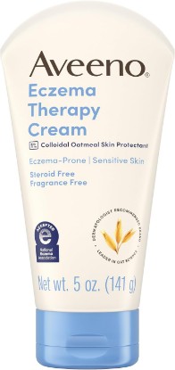 Picture of Aveeno Eczema Therapy Daily Moisturizing Body Cream, Fragrance-Free, 5 oz | Soothing Eczema Relief Cream For Itchy, Dry Sensitive Skin, 1% Colloidal Oatmeal, Steroid- & Dye Free GreenCircle Sustainable Energy Practices