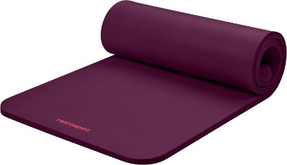 Picture of Retrospec Solana Yoga Mat 1" Thick w/Nylon Strap for Men & Women - Non Slip Exercise Mat for Home Yoga, Pilates, Stretching, Floor & Fitness Workouts