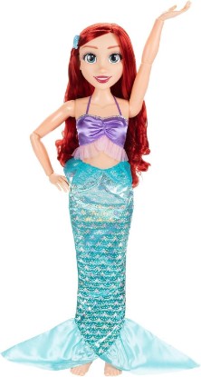 Picture of Disney Princess Ariel Doll Playdate 32” Tall & Poseable, My Size Articulated Doll in Mermaid Outfit, Comes with Dinglehopper to Comb Her Long Red Hair, and Seashell Hair Pins