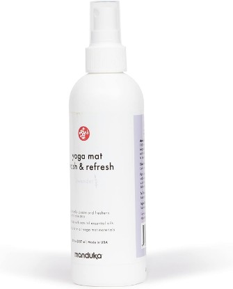 Picture of Manduka Yoga Natural Mat Wash and Refresh - 100% Natural, Essential Oils, Non Irritating, Pet Friendly, Fresh Scent, Lavender, 8oz (227ml)