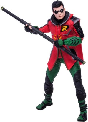 Picture of McFarlane Toys DC Multiverse Robin (Gotham Knights) 7" Action Figure with Accessories | DC Multiverse Gaming 7 Inch Action Figure Gotham Knights Wave 6 - Robin