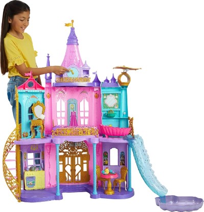 Picture of Mattel Disney Princess Ultimate Castle, 4 Ft Tall w/ Lights & Sounds | Includes 3 Levels, 10 Play Areas, 25+ Furniture & Accessories and Light-Up "Fireworks," Inspired by Disney Movies​​​