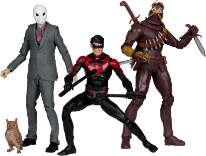 Picture of McFarlane Toys DC Multiverse Nightwing vs Talon & Owl 7in Figure 3pk Gold Label