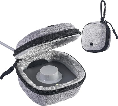 Picture of Protective Case for Oura Ring Gen 4/Gen 5 Travel Pouch Gray | Travel Pouch for Ring&Charger & Cable, Shockproof EVA Hard Shell, Compact & Lightweight with Carabiner