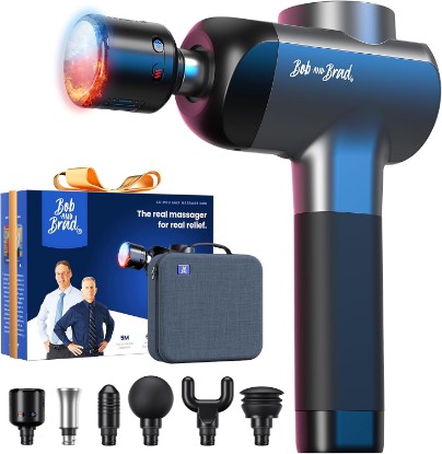 Picture of BOB AND BRAD X6 Pro Max Massage Gun with Heat and Cold, FSA Eligible HSA | Deep Tissue Percussion Massager Gun for Athletes, Metal Head & 5 Speeds, Handheld Muscle Massager for Body & Back Pain Relief Global Recycled Standard ClimatePartner certified