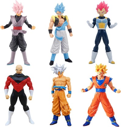 Picture of Anime Super Hero Action Figures Set, Collectible Warrior Figurines, 7.8Inch Energy Style Character Models for Display, Party Favors & Gift Collection (6PCS)