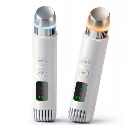Picture of Cold & Warm Depuffing Wand for Face and Eyes, 2-in-1 Cooling Facial Wand for Puffy Eyes, Gentle Heat Skincare Tool for Serums, Portable Under Eye Massager for Daily Beauty Routine