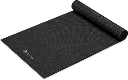Picture of Gaiam Yoga Mat - Premium 5mm Solid Thick Non Slip Exercise & Fitness Mat for All Types of Yoga, Pilates & Floor Workouts (68" x 24" x 5mm) | Premium non-slip mat in solid colors. Cushioned support for yoga, Pilates & floor workouts at home or studio.