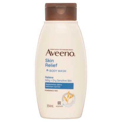 Picture of Aveeno Skin Relief Body Wash, Fragrance Free, 12 Ounce (Pack of 12)