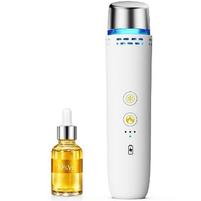 Picture of Depuffing Wand with Cold and Heat, Eye and Face Depuffer for Puffiness and Dark Circles, Heated Eye Wand and Ice Roller for Face, Portable Facial Massager for Skincare at Home and Travel