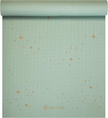 Picture of Gaiam Premium Yoga Mat, 6mm Thick Print Mat | Premium 6mm thick cushioning for joint support. Non-slip print design for yoga, Pilates & floor workouts.