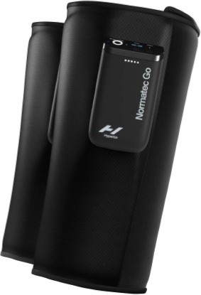 Picture of Hyperice Normatec Go Wireless Mobile Dynamic Air Compression Calf Muscles | Portable | Increase Circulation | Reduce Pain | Tension in Legs | Bluetooth Enabled | 7 Levels Customizable Pressure