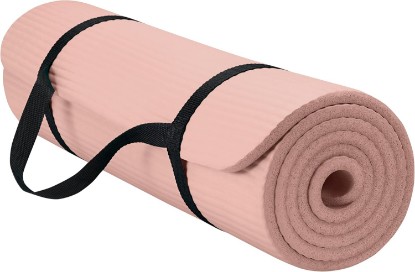 Picture of Gaiam Thick Yoga Mat, Exercise & Fitness Mat with Easy-Cinch Carrying Strap | Non-Slip NBR Foam | Joint Cushioning | Yoga, Pilates, Fitness & Floor Workouts | 72"L x 24"W