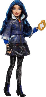 Picture of ​Mattel Disney Descendants Evie Isle of the Lost 10th Anniversary Doll | Fashion Doll with Removable Outfit and Mirror Accessory, Posable & Collectible, Inspired by Descendants Movies
