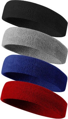 Picture of Tanluhu Sweatbands Sport Headbands for Men & Women,Terry Cloth Sweat Band for Tennis, Running, Basketball, Working Out, Exercise- Athletic Sweat Cotton Headband Outdoor