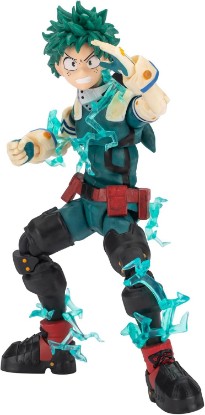 Picture of Total Anime Izuku Midoriya - 6.5-Inch Scale Figure with Swappable Faceplates, Alternate Hands, and Energy Effects