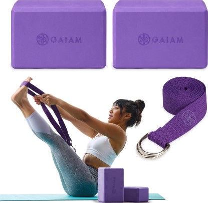 Picture of Gaiam Yoga Block - Supportive Latex-Free Eva Foam - Soft Non-Slip Surface with Beveled Edges for Yoga, Pilates, Meditation