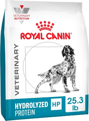 Picture of ROYAL CANIN Veterinary Diet Canine Hydrolyzed Protein Adult Dry Dog Food, 25.3 lb Bag | Hydrolyzed Protein Formula, Food Sensitivity Support, Elimination Diet, Skin & Coat Support, Developed by Veterinarians