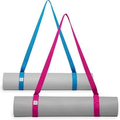 Picture of Gaiam Easy-Cinch Yoga Mat Sling - Durable Carrying Strap for Yoga Mat with Metal D-Rings for Secure Fit (No Mat Included)