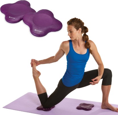 Picture of Gaiam Yoga Knee Pads Set of 2, Cushion for Knees & Elbows | Extra Cushioning | Non-Slip Back | Knees, Elbows & Wrists | Yoga, Pilates & Kneeling | Travel-Friendly