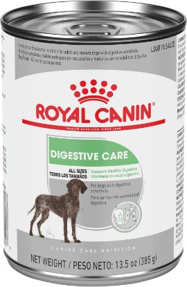 Picture of ROYAL CANIN Canine Care Nutrition Digestive Care Adult Loaf in Sauce Dog Food, 13.5 oz (Pack of 12) | For Dogs With Sensitive Stomachs, Optimal Stool, For Adult Dogs, Canned Dog Food, Developed by Veterinarians