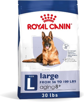 Picture of ROYAL CANIN Size Health Nutrition Large Aging 8+ Senior Dry Dog Food, 30 lb Bag | Bone & Joint Support, Digestive Health, For Dogs 8+ Years 56-100 lb, Crunchy Kibble, Developed by Veterinarians