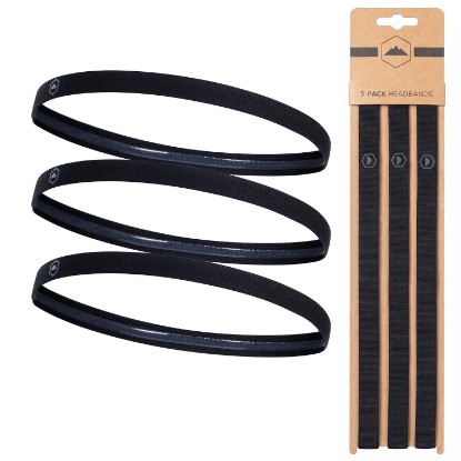 Picture of Tough Headwear Thin Elastic Headbands for Men - Sports Hair Head Band for Women & Men - Non Slip Mens Workout Headband - Running or Soccer Headband - 6-Pack