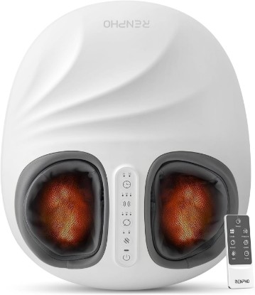 Picture of RENPHO FSA Eligible HSA Foot Massager with Heat, Birthday Gifts for Women | 3 Modes Kneading & Compression Massage, At- Home Relief & Foot Care for Birthday Gifts, RF Control, Auto Size Fit up to 13 Global Recycled Standard