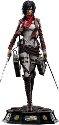 Picture of SanLi Figure Levi Statue - 30cm Big Size Anime Titan Eren Jaeger Figure SanLi Figurine Model (Fightting Ver.) 1/6 PVC Collectible Desktop Decoration Gifts