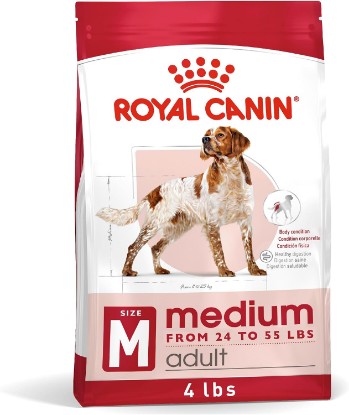 Picture of ROYAL CANIN Size Health Nutrition Medium Adult Dry Dog Food, 4 lb Bag | Immune System Support, Precise Nutrition, For Adult Dogs 23-55 lb, Crunchy Kibble, Developed by Veterinarians