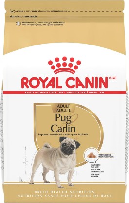 Picture of ROYAL CANIN Pug Adult Dry Dog Food, 10 lb Bag | Weight Management, Skin Barrier Support, For Adult Pugs 10+ Months, Specialized Kibble for Easy Pickup
