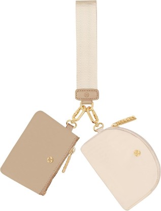 Picture of Hovmwey Keychain Wallet, Detachable Dual Pouch Wristlet Wallets for Women Men, Portable Mini Zip Around Small Wallet Coin Purse