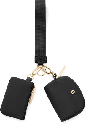 Picture of MEXS Keychain Wallet Mini Zip Around Wristlet Wallets for Women Detachable Dual Pouch Wristlet Portable Coin Purse Small Wallets