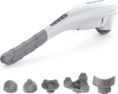 Picture of RENPHO Cordless Handheld Massager, 5 Adjustable Speeds and Massage Modes | Rechargeable Electric Neck Massage Tool for Muscle Tension, For Shoulder, Back & Leg, Home, Office, Travel Use, Gift Idea Global Recycled Standard