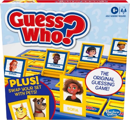 Picture of Hasbro Gaming Guess Who? Plus Board Game with People & Pet Cards | 2 Players | The Original Guessing Game for Kids | Ages 6+ (Amazon Exclusive)