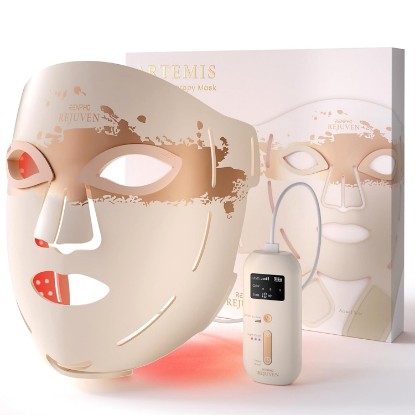 Picture of RENPHO Red Light Therapy Mask for Face, FDA-Cleared,Birthday Gifts for Wife | 324 LEDs, 3 Modes, Wrinkle Treatment, Anti Acne, Red Blue NIR, Full Face Coverage, Cordless, Home Facial Skincare for Women Global Recycled Standard