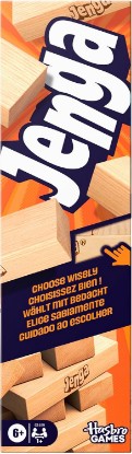 Picture of Official Hasbro Games Jenga Game | Digital Die for 6 More Ways to Play | Original Wood Block Game | Stacking Tower | Ages 6+ | 1+ Players | Party Games