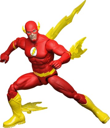 Picture of Mattel DC Premier 6.5 Inch The Flash Action Figure Series 1, Detailed Super Hero Design with 22 Articulations, Speed Effects & Lightning Bolts
