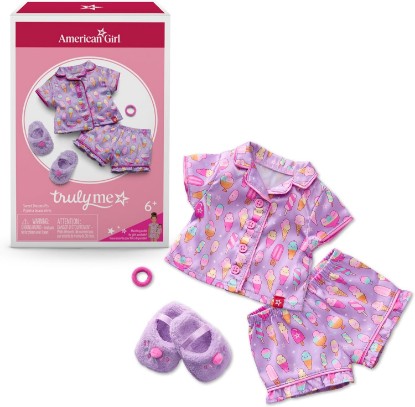 Picture of American Girl Truly Me, 18-inch Doll Clothes, Sweet Dreams PJs Outfit, with Satin PJ Top and Shorts, Ages 6+ (Dolls Sold Separately)