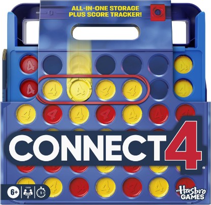 Picture of Official Hasbro Games Connect 4 Game (2025 Edition) | All-in-1 Storage, Carrying Case, Score Tracker | Ages 6+ | 2 Players | Family Games for Kids