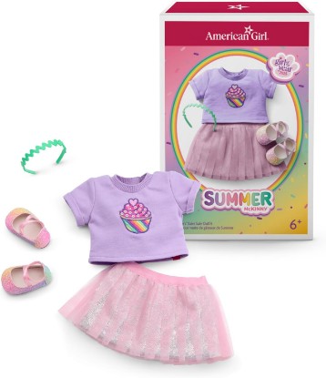 Picture of American Girl Summer McKinny Girl of the Year 2025 Bake Sale Outfit for 18-inch Dolls, with a t-Shirt, Skirt, Headband and Shoes, Ages 6+