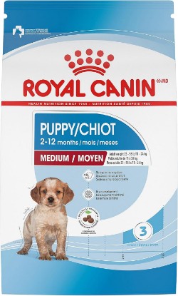 Picture of ROYAL CANIN Size Health Nutrition Medium Breed Dry Puppy Food, Supports Brain Development, Immune Support and Digestive Health, 17 lb Bag