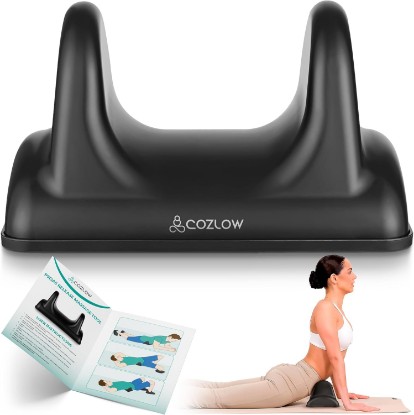 Picture of COZLOW Psoas Release Massage Tool for Back & Hip Flexor Muscle Pain Relief | Cozlow Psoas trigger point massager, back stretcher for deep tissue myofascial release, anti-slip base, detailed instructions