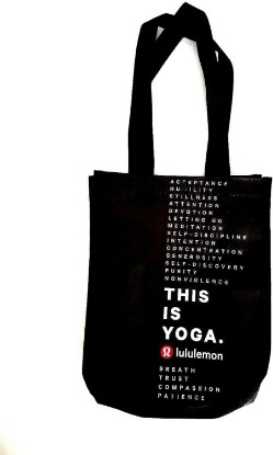 Picture of lululemon Small Reusable Tote Gym Bag (This is Yoga, Black)