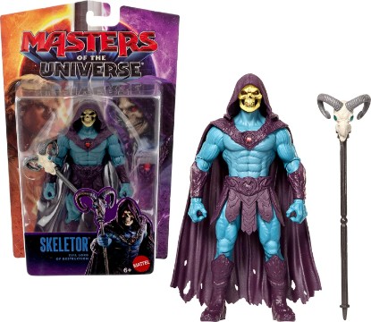 Picture of Masters of the Universe Movie Skeletor 5.5 Inch Action Figure Villain Toy, Content Accurate, 14 Movable Joints & Ram Head Havoc Staff