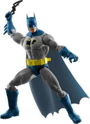 Picture of ​Mattel DC Premier Series 6.5in Batman Action Figure Series 1 | Detailed Super Hero Design, 22 Articulations & Fabric Cape, Weapon Stand & Battle Accessories
