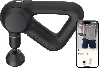 Picture of TheraGun Therabody Prime 5th Gen Deep Tissue Massage Gun | Black | Bluetooth Percussion Muscle Massager For Neck, Back, Leg & Shoulder Pain Relief | App-Guided Deep Tissue Therapy