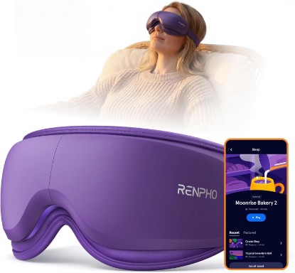 Picture of RENPHO x Headspace Eyeris Zen, Meditation Eye Massager with Heat, Portable Heated Eye Mask, Ultra-Quiet for Deeper Sleep, Gifts for Him, Women, Birthday, FSA Eligible HSA Global Recycled Standard