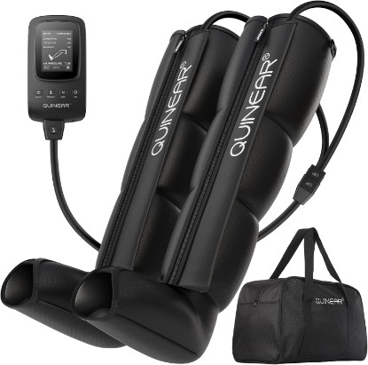 Picture of QUINEAR Leg Recovery Compression System for Athlete Post Workout, Professional Sequential Device for Massage Therapy, Foot and Leg Recovery Boots, Improve Circulation Reduce Muscle Soreness (Medium)