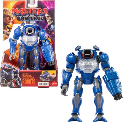 Picture of Masters of the Universe Feature Action Figure Combat Ready Roboto, Twist & Release Quick Draw Move, 5.5 Inch with Blaster, 2026 Movie Accurate Hero Toy